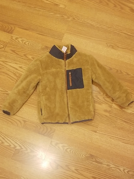 Tommy Bahama Other - Tommy Bahama Kids Tan Plush Puffer Jacket with Dark Contrast Pocket